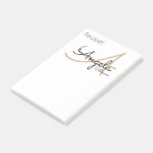Receptnotities van het chef monogram post-it® notes (Schuin)