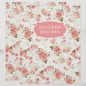 Receptscheider voor vintage bloemkook kip (Voorkant / Achterkant)