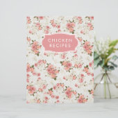 Receptscheider voor vintage bloemkook kip (Staand voorkant)