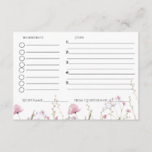 Receptverzoek voor wilde bloemen bruids douche