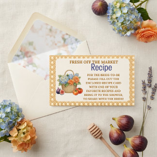 Receptverzoekkaart voor bruidsfeest 'Vers van de m Informatiekaartje
