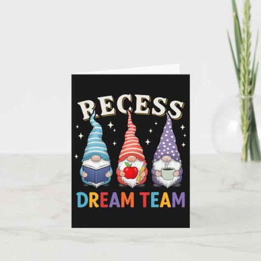 Recess Squad Leraar Paraeducator Dream Team Lunch Kaart (Voorkant)