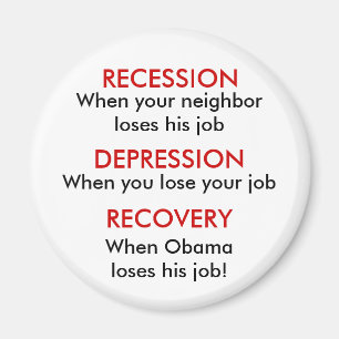 Recessie, depressie, herstel magneet
