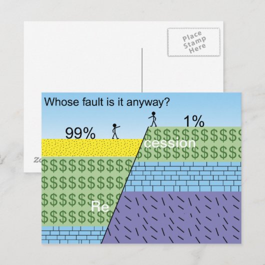 Recessiefout Briefkaart (Voorkant / Achterkant)