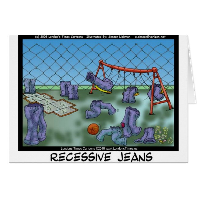 Recessieve Jeans Funny Gifts T - shirts & Collecti (Voorkant Horizontaal)