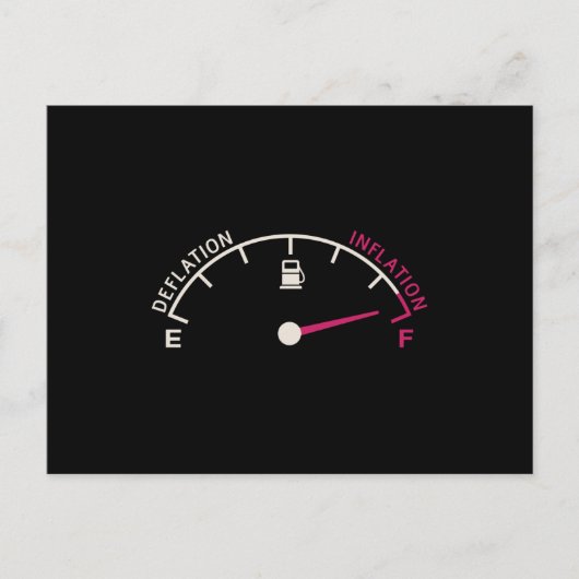 Recession Deflation Fuel gauge Briefkaart (Voorkant)