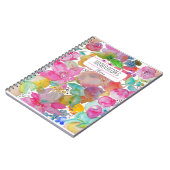 Recetas de cocina Flores de acuarela Personalizado Notitieboek (Linkerzijde)
