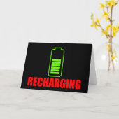 Recharging Battery Greeting Card Kaart (Gele Bloem)
