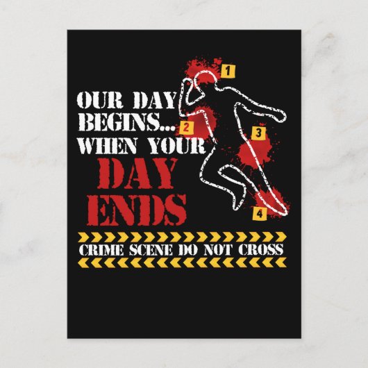 recherche Forensic Science Investigator Crime Briefkaart (Voorkant)