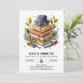 Rechercheur betoverde kinderen verjaardag kaart (Staand voorkant)