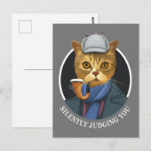 Rechercheur Cat - Zwijg je beoordelen Briefkaart (Voorkant / Achterkant)
