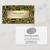 rechercheur Finger Print Private Investigator Visitekaartje (Voorkant / Achterkant)