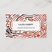 rechercheur Finger Print Private Investigator Visitekaartje (Voorkant)