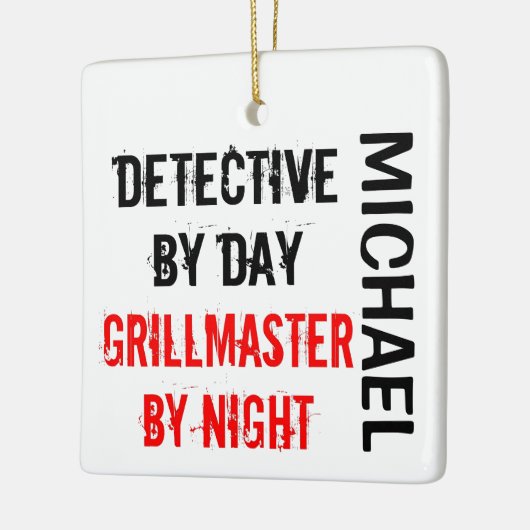Rechercheur Grillmaster CUSTOM Keramisch Ornament (Links)
