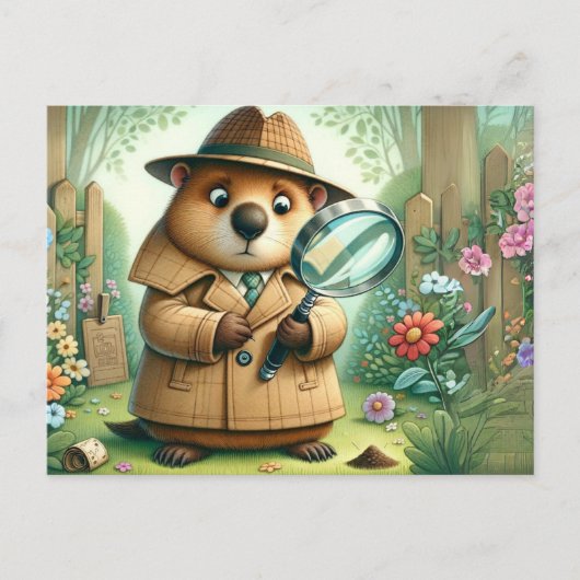 Rechercheur Groundhog Briefkaart (Voorkant)