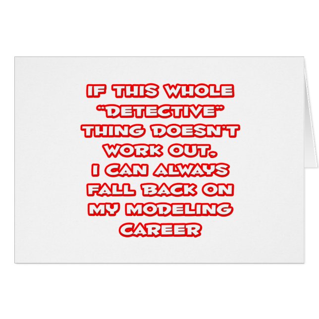 Rechercheur Humor... Modelleercarrière (Voorkant Horizontaal)