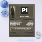 rechercheur Logo, privé rechercheur Flyer (Enkel)