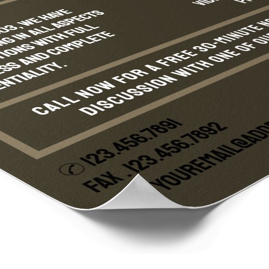 rechercheur Logo, privé rechercheur Poster (Hoek)