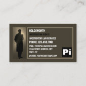 rechercheur Logo, privé rechercheur Visitekaartje (Achterkant)