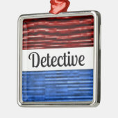 Rechercheur Patriotic Kerstversier Metalen Ornament (Links)