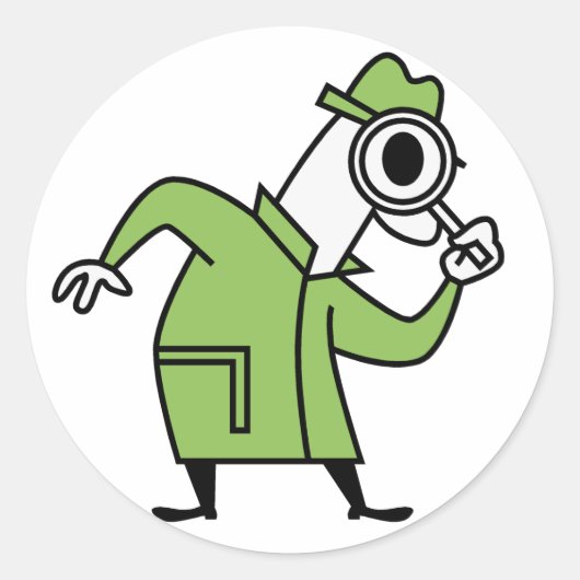 rechercheur ronde sticker (Voorkant)