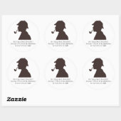 rechercheur ronde sticker (Vel)