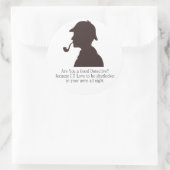 rechercheur ronde sticker (Tas)