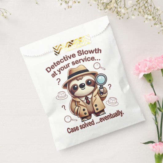 Rechercheur Sloth - Sloth Private Eye Bedankzakje (Gezegeld)