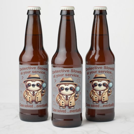 Rechercheur Sloth - Sloth Private Eye Bier Etiket (Flessen)