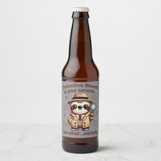 Rechercheur Sloth - Sloth Private Eye Bier Etiket (Voorkant)