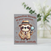 Rechercheur Sloth - Sloth Private Eye Briefkaart (Staand voorkant)