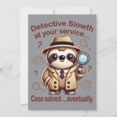 Rechercheur Sloth - Sloth Private Eye Kaart (Voorkant)