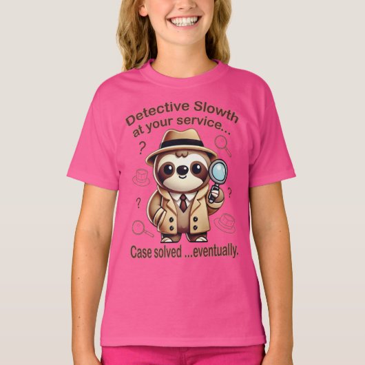 Rechercheur Sloth - Sloth Private Eye T-shirt (Voorkant)