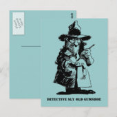 rechercheur Sly Ol Gumshoe Murder Mystery Sleuth Briefkaart (Voorkant / Achterkant)