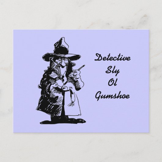 rechercheur Sly Ol Gumshoe Murder Mystery Sleuth Briefkaart (Voorkant)