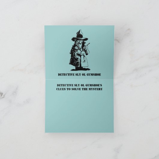 rechercheur Sly Ol Gumshoe Murder Mystery Sleuth Kaart (Binnen)