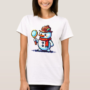 Rechercheur Snowman - Grappige Pixel Art Winter My T-shirt