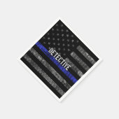 Rechercheur Thin Blue Line Distress Vlag Servet (Hoek)