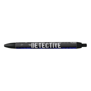 Rechercheur Thin Blue Line Distress Vlag Zwarte Inkt Pen