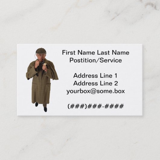 rechercheur visitekaartje (Voorkant)