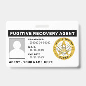 RECHERCHEUR VLUCHTELINGEN Badge (Achterkant)