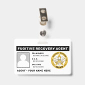 RECHERCHEUR VLUCHTELINGEN Badge (Achterkant met clip)