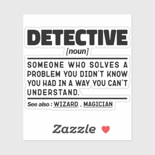 Rechercheur zelfstandig naamwoord opsporingsmedewe sticker (Vel)