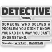 Rechercheur zelfstandig naamwoord opsporingsmedewe sticker (Voorkant)