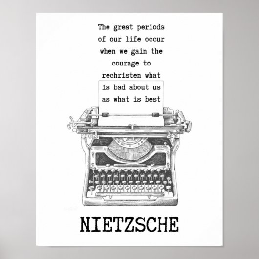 Rechristen wat BAD is als beste citaat Nietzsche Poster (Voorkant)
