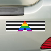 RECHT ALLIËRVLAG BALK BUMPERSTICKER (Op auto)