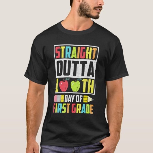 recht boven 100 dagen eerste graad t-shirt (Voorkant)