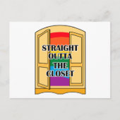 Recht buiten de kast briefkaart (Voorkant)