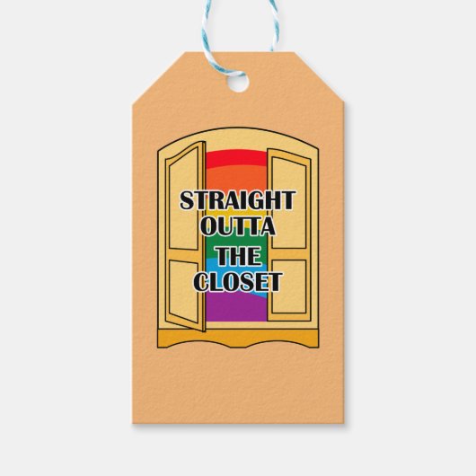 Recht buiten de kast cadeaulabel (Voorkant)