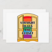 Recht buiten de kast feestdagenkaart (Voorkant / Achterkant)